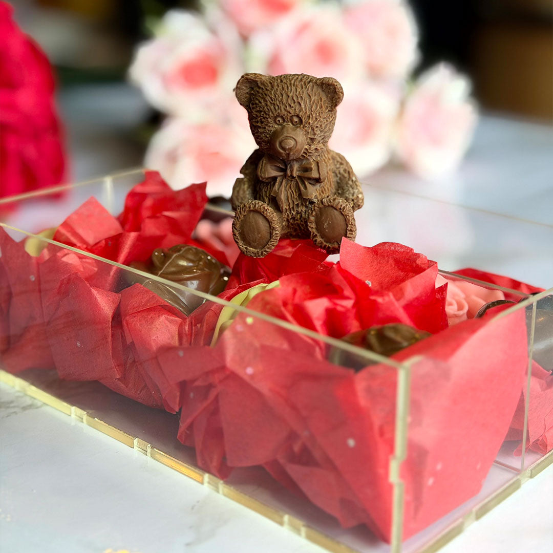 Rose & Teddy Chocolate (Arcylic Box)
