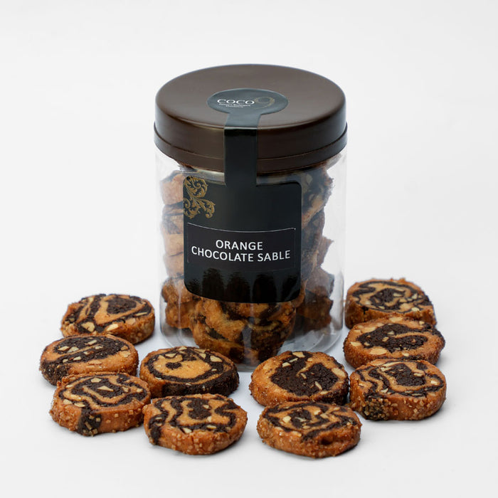 Orange Chocolate Sable Jar