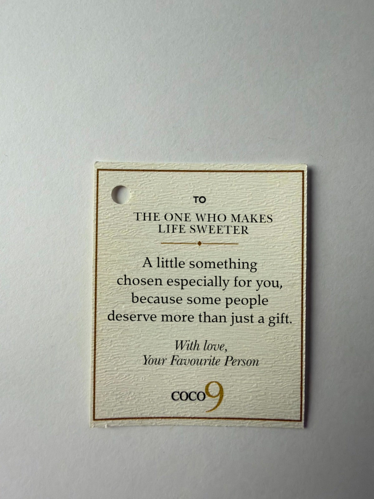 Complimentary Gift Tag