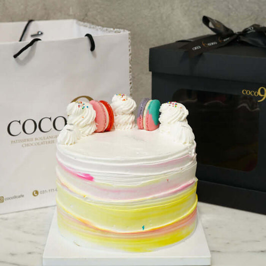 White Frosting Rainbow 6in (2-2.5lbs)