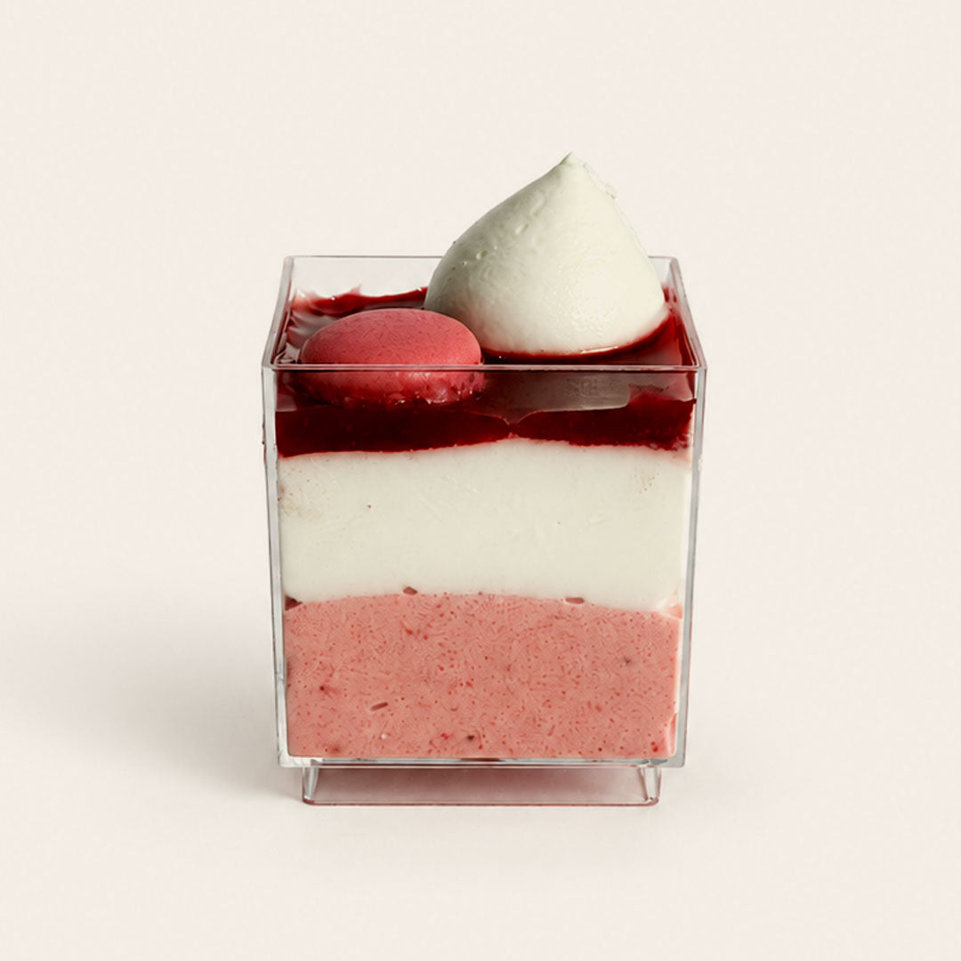 Strawberry Vanilla Mousse Shot Glass - Petite (12 pcs)