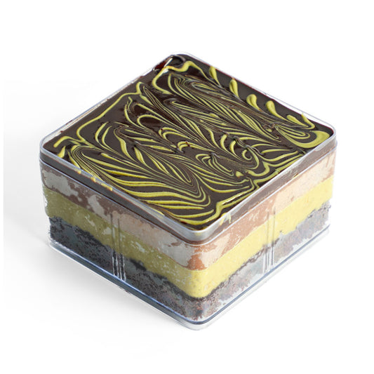 Pistachio Kunafa Pudding Cake