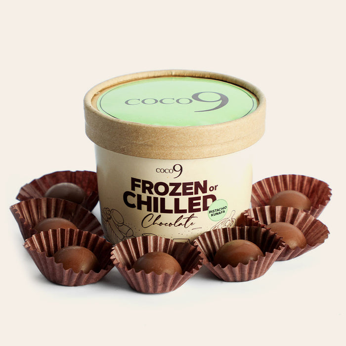 Frozen or Chilled Chocolate Pops (Pistachio Kunafa)