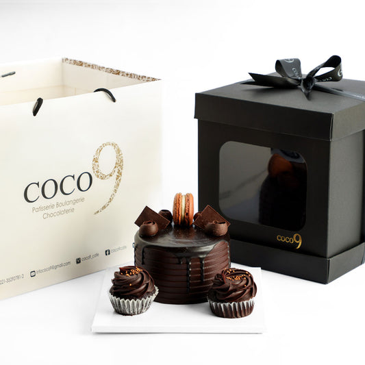 Dutch Truffle Bento Cake (1lb) + 2 Cupcakes