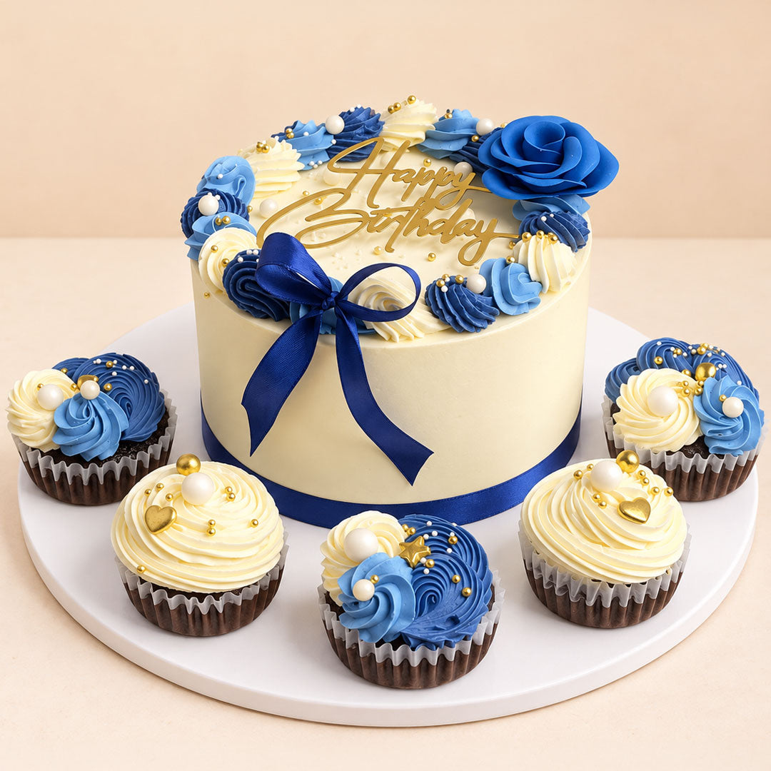 Navy & Cream