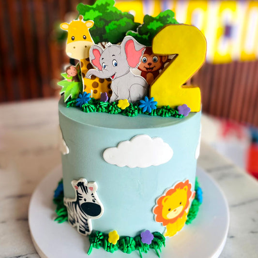 Animal Themed Cake 6in (Serves 10-12)