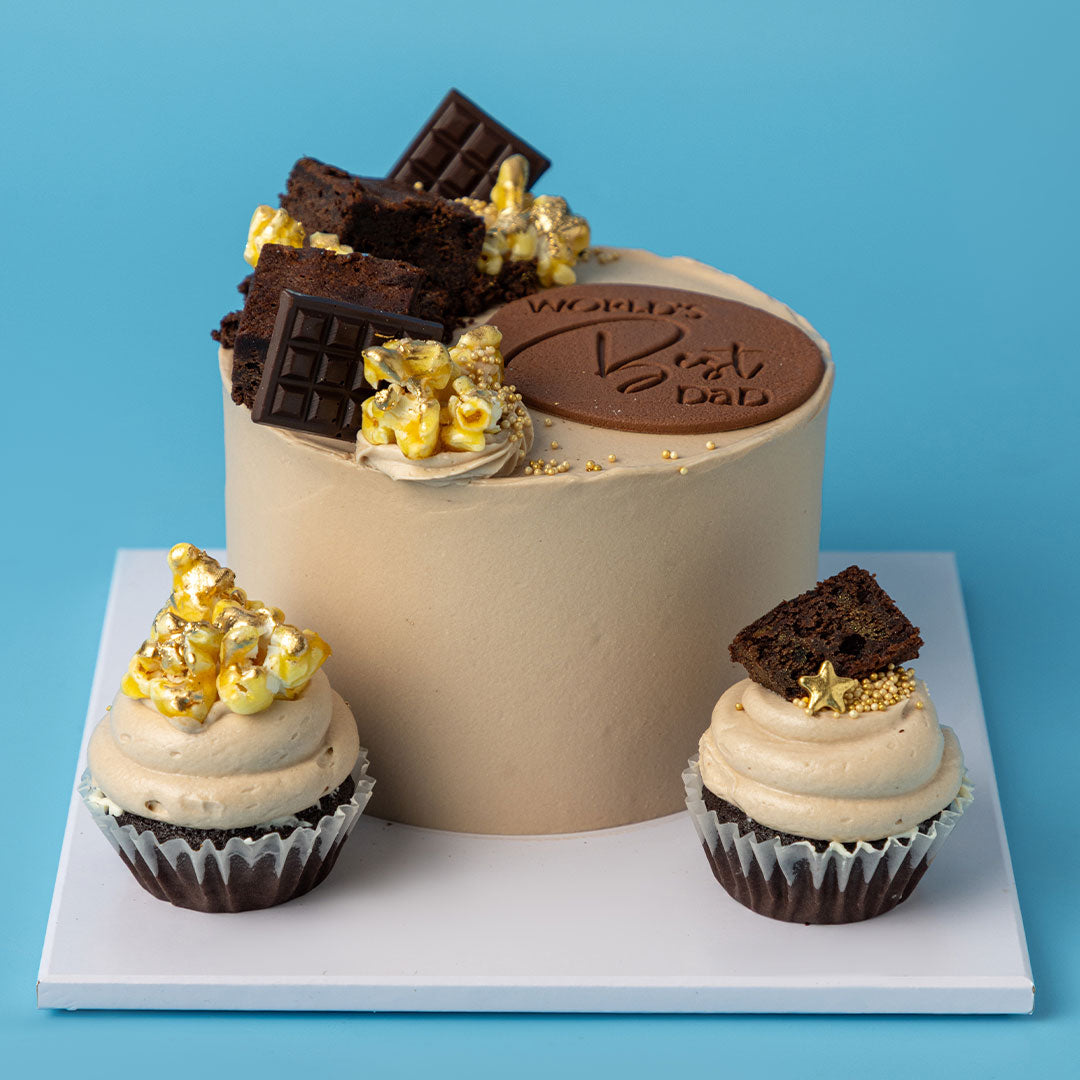 World's Best Dad — Mini Cake + Cupcakes