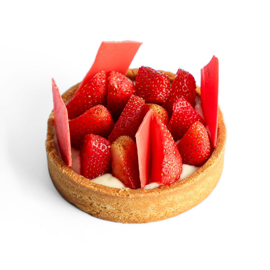 White Chocolate Strawberry Tart (Single)