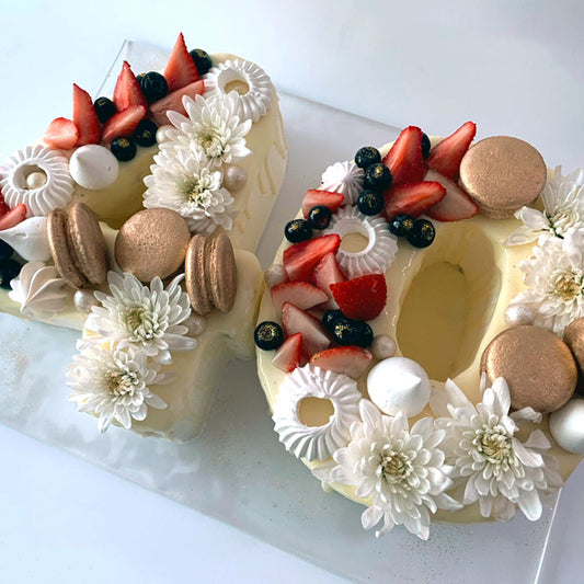 Number/Letter Cake (Sponge) - Vanilla Flavor (8in)