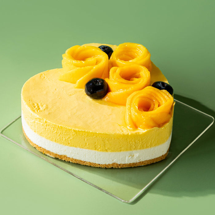 Heart Mango Cheesecake
