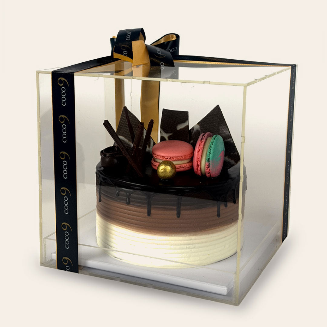 Signature Cake in Acrylic Box (Serves 8–10)