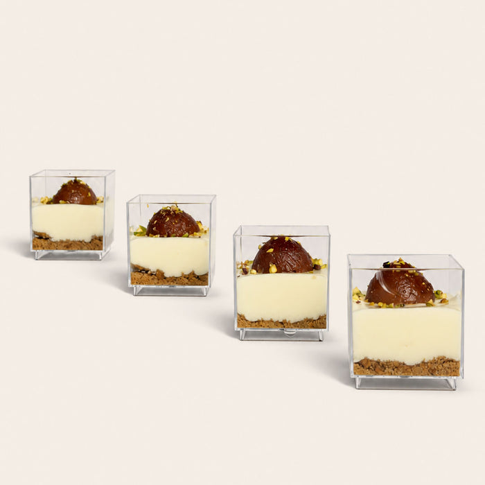 Coco 9 Gulab Jamun Cheesecake Shot Glass, part of a box of twelve