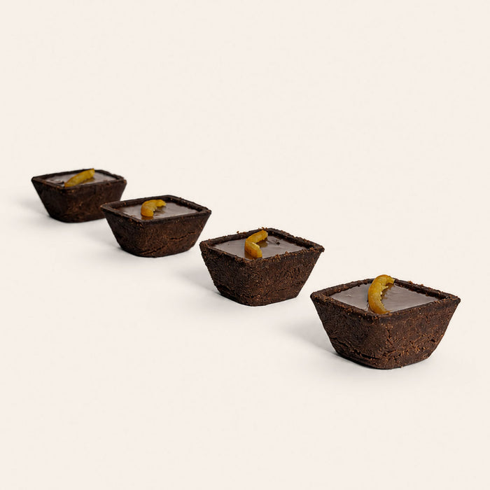 Coco 9 Chocolate Orange Tart, part of a box of twelve