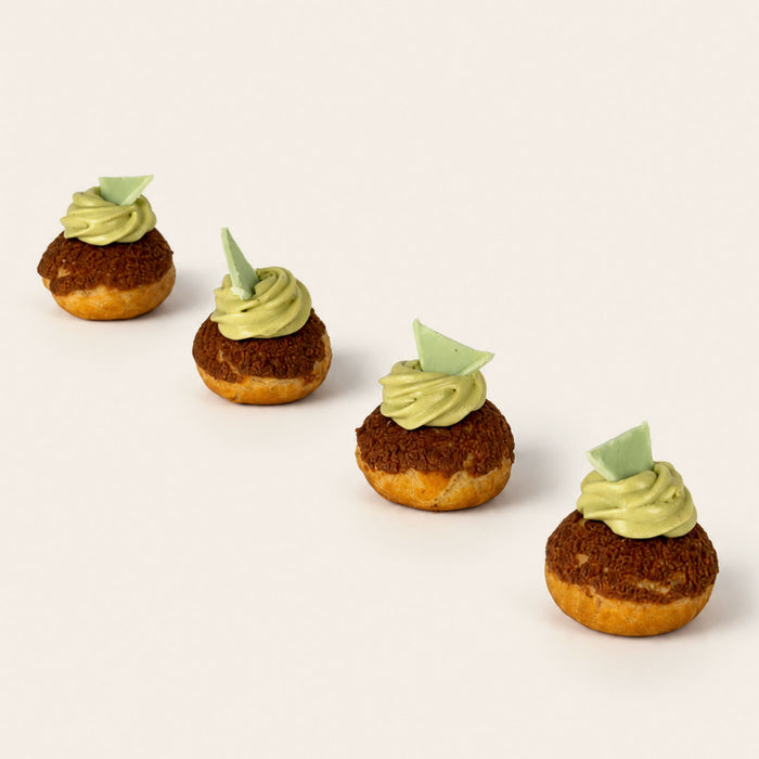 Coco 9 Pistachio Profiterole, part of a box of twelve